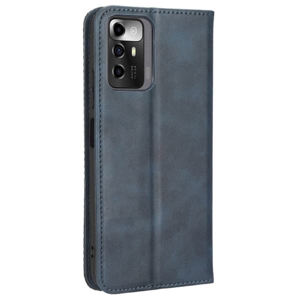 Bofink Vintage ZTE Blade A72 Læder Etui - Blå Blue