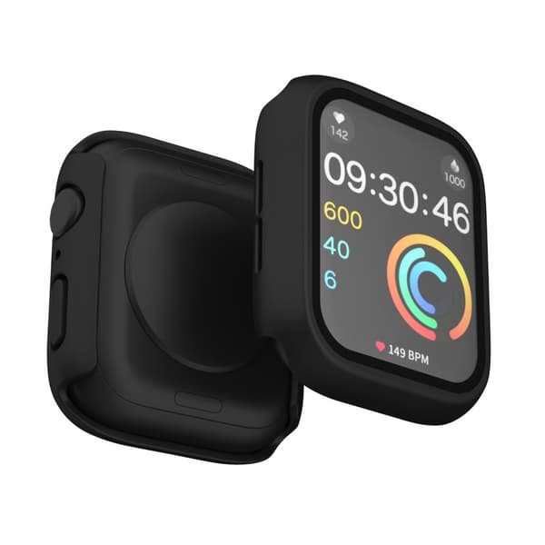 Apple Watch Series 8 (41mm) protective cover with tempered glass - Black Svart