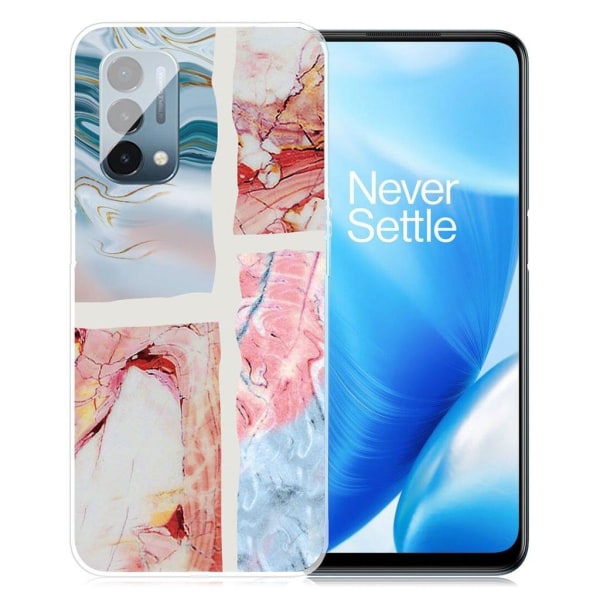 Marble design OnePlus Nord N200 5G cover - Bølget Marmorflise Multicolor