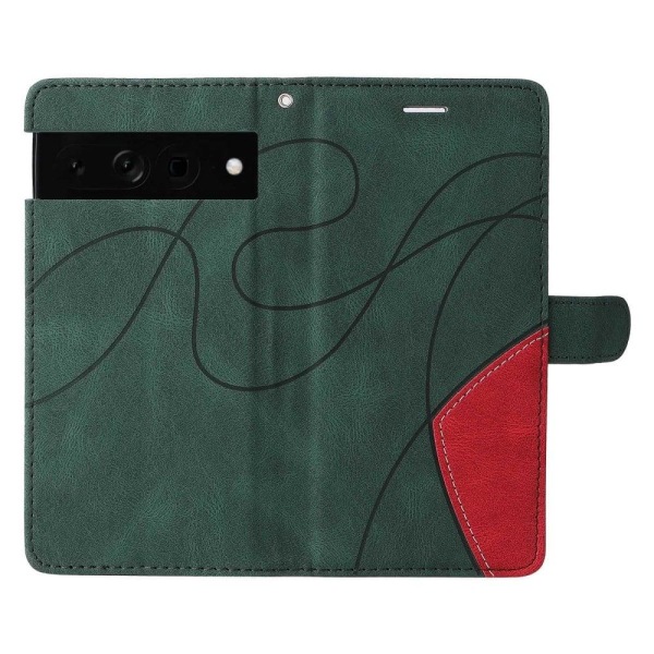 Textured Nahkakotelo With Strap For Google Pixel 7 Pro - Vihreä Green