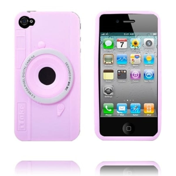 Kamera Deksel (Sort) iPhone 4 Deksel Pink