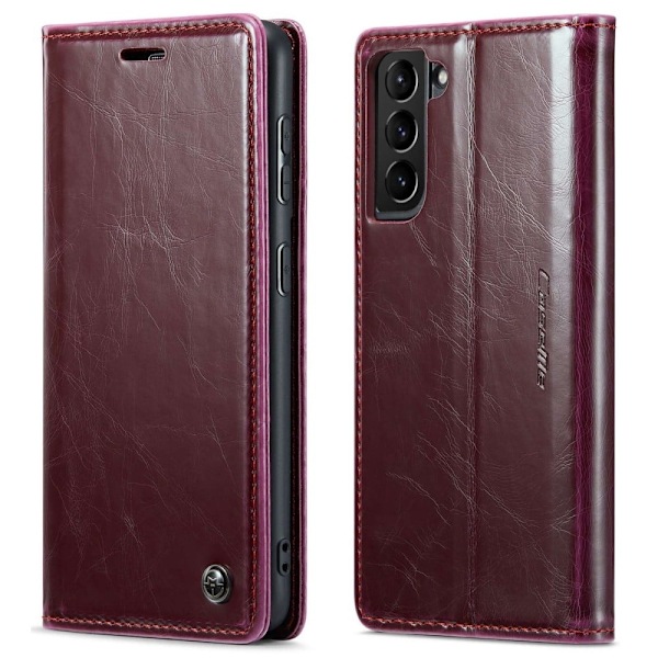 CaseMe Samsung Galaxy S21 FE Smooth Suojakotelo - Punainen Red