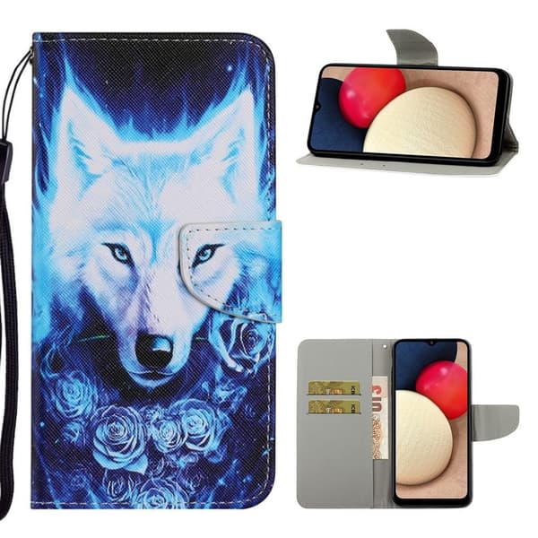 Wonderland Samsung Galaxy A02s Flippetui - Ulv Blue