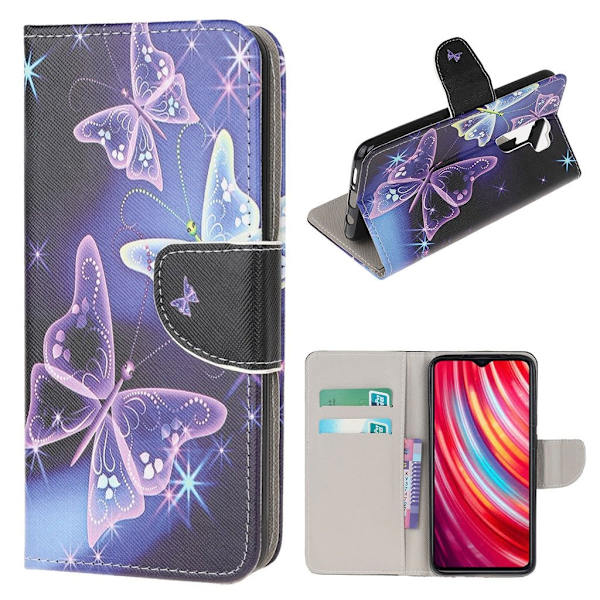 Wonderland Xiaomi Redmi Note 8 Pro Etui - Livlige Sommerfugle Multicolor