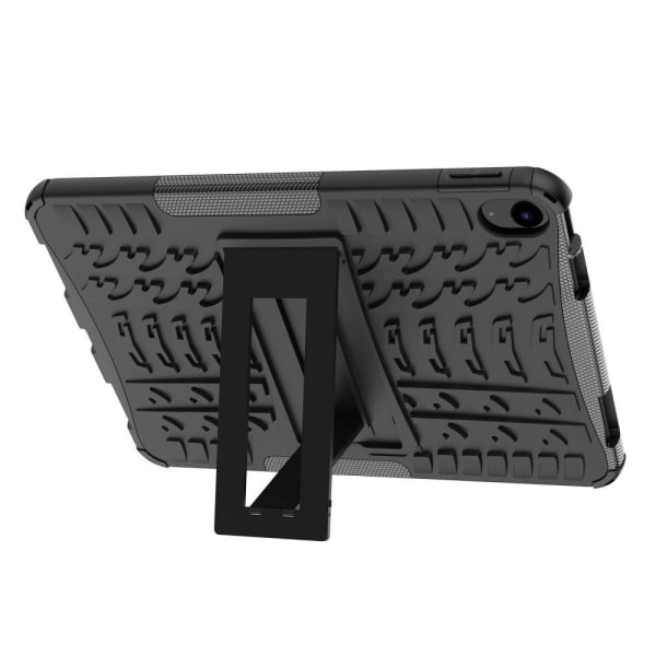 Däckmönstrat kickstand-fodral för iPad 10.9 (2022) - Svart Svart