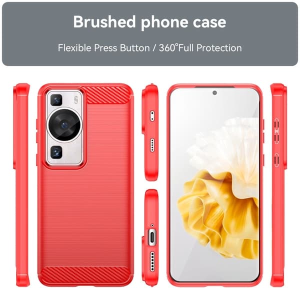Carbon Flex Etui Huawei P60 - Rød Red