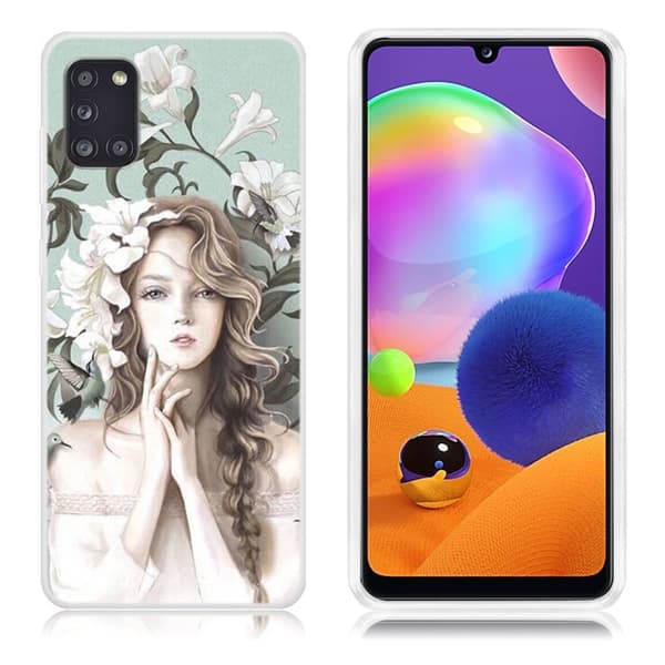 Deco Samsung Galaxy A31 Etui - Pretty Girl White