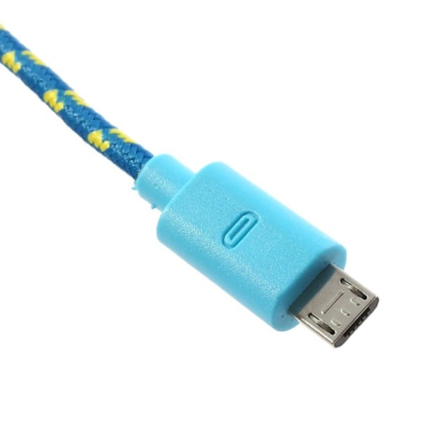 Universel 2m Micro USB Kabel til Android Smartphones - Blå Blå
