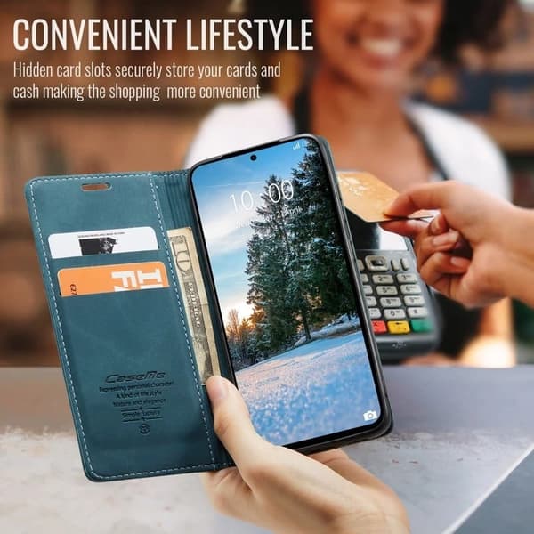 CaseMe Xiaomi Redmi Note 14 5G vintage-etui - Blå Blue