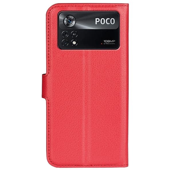 Klassisk Xiaomi Poco X4 Pro 5G flip etui - Rød Red