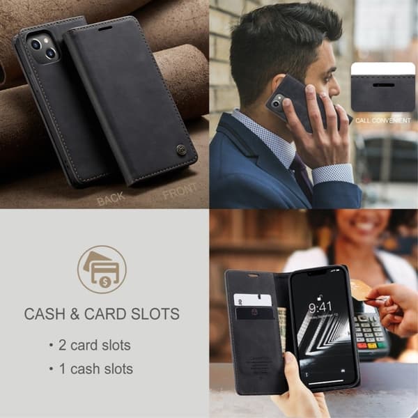 Suojakotelome iPhone 14 Plus Vintage Suojakotelo - Musta Black