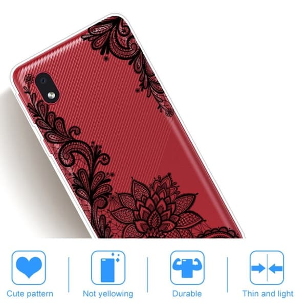 Deco Samsung Galaxy A01 Core Etui - Lace Blomst Black