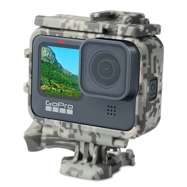GoPro Hero 9 skyddsram med dubbla skoanslutningar - Kamouflage Brun