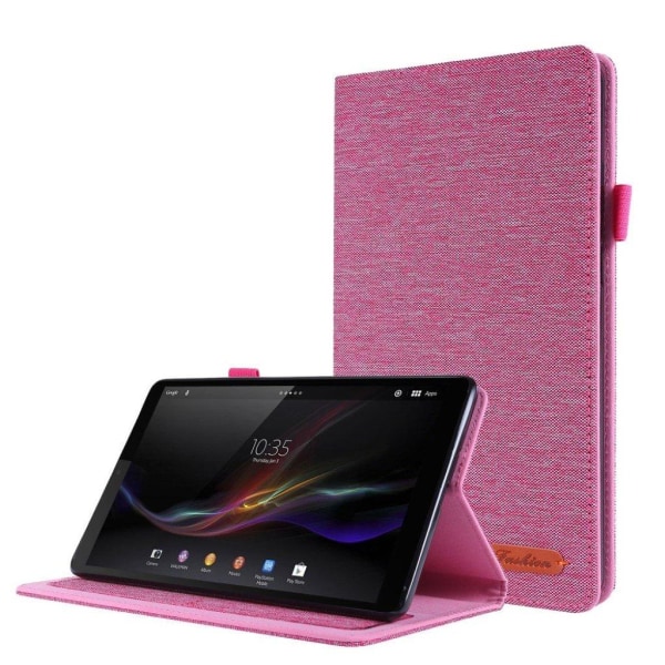 Lenovo Tab M8 flipomslag i stoflæder - Rose Pink