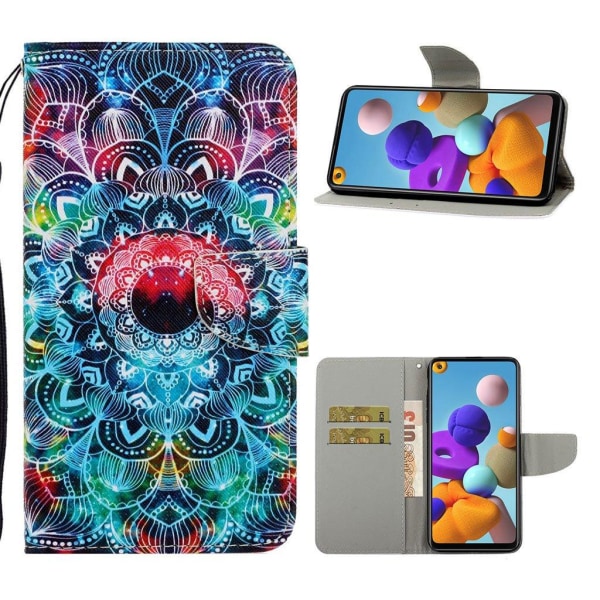 Wonderland Samsung Galaxy A21s kotelot - Kulta malanda Multicolor