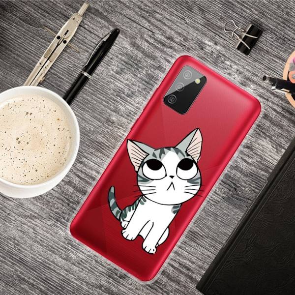 Deco Samsung Galaxy A02s kotelot - Kissa Silver grey
