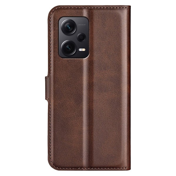 Hållbart konstläder Xiaomi Redmi Note 12 Pro Plus fodral med plånbok - Brun Brun