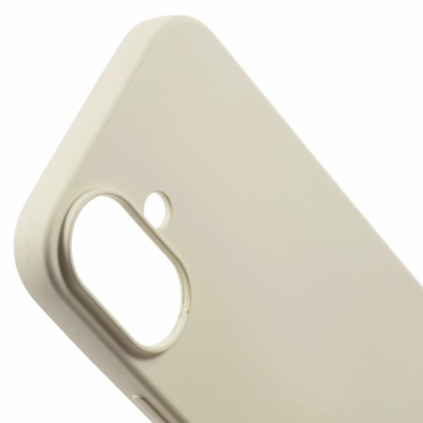 iPhone 16 Plus Flexibelt fodral Mjukt fiberfoder Reptåligt mobilskal - Vit Vit