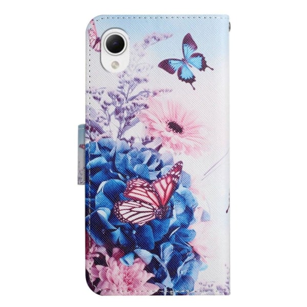 Wonderland Samsung Galaxy A23e Flip Etui - Lilla Sommerfugle Purple