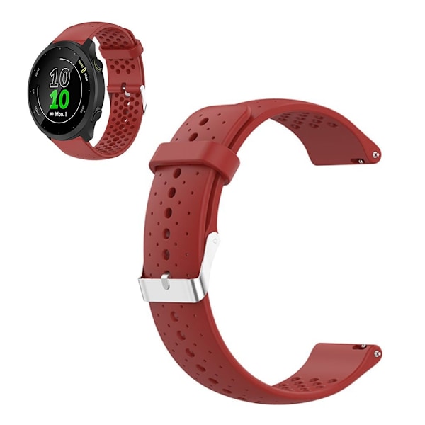 Garmin Forerunner 158 / 55 hengittävä silikonikellon hihna - Punainen Red