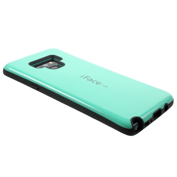 IFACE MALL Samsung Galaxy Note9 beskyttelsesetui i kombimaterialer - Tyrkis Green