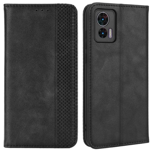 Bofink Vintage Motorola Edge 30 Neo Læder Etui - Sort Black