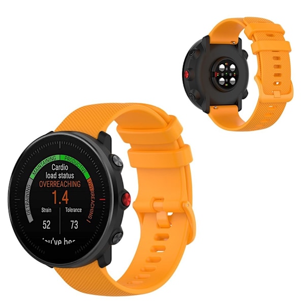 Polar Vantage M / Garmin Vivoactive 4 / Huawei Watch GT klockarmband i silikon - Gul Gul