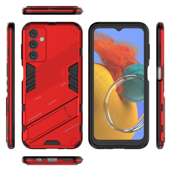 Shockproof Hybrid Deksel med A Modern Touch til Samsung Galaxy M14 - Rød Red