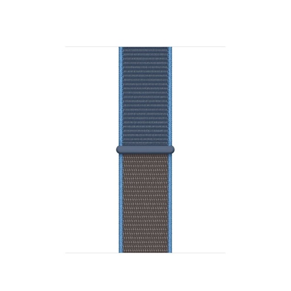Apple Watch Series 5 40mm solid farve nylon urrem - Ice Blå / Mørkegrå Blue