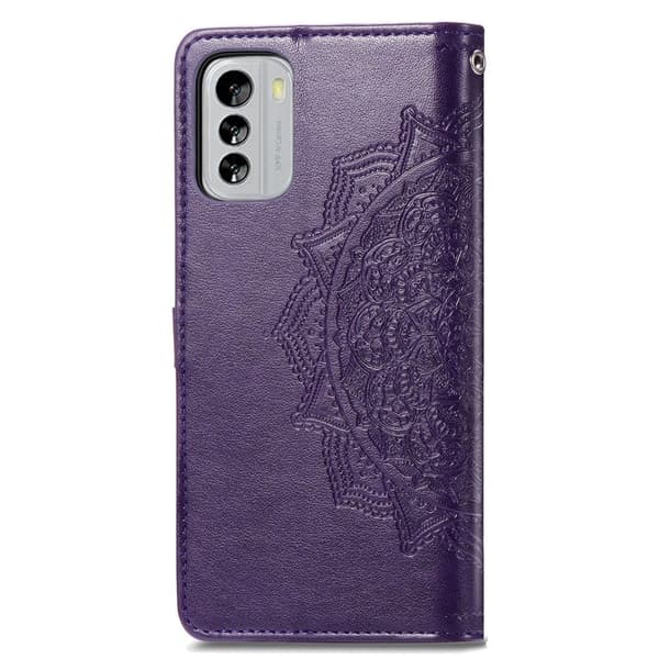 Mandala Nokia G60 Flip Etui - Lilla Purple