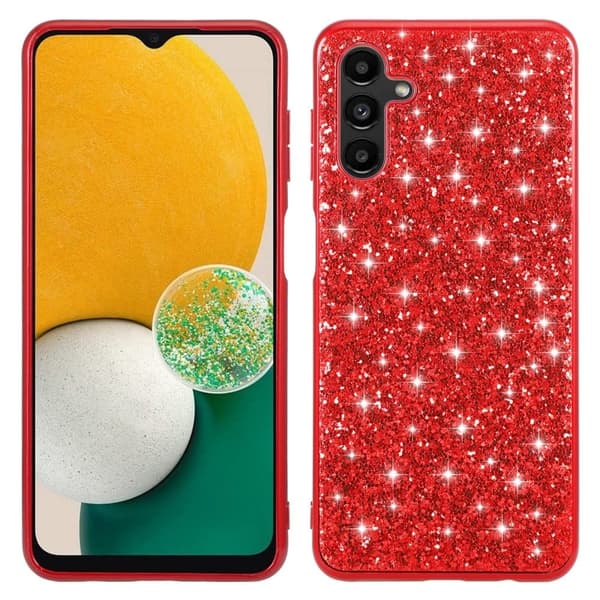 Glitter Samsung Galaxy A35 skal - Röd Röd