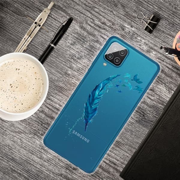 Deco Samsung Galaxy A12 5G etui - fjer Blue