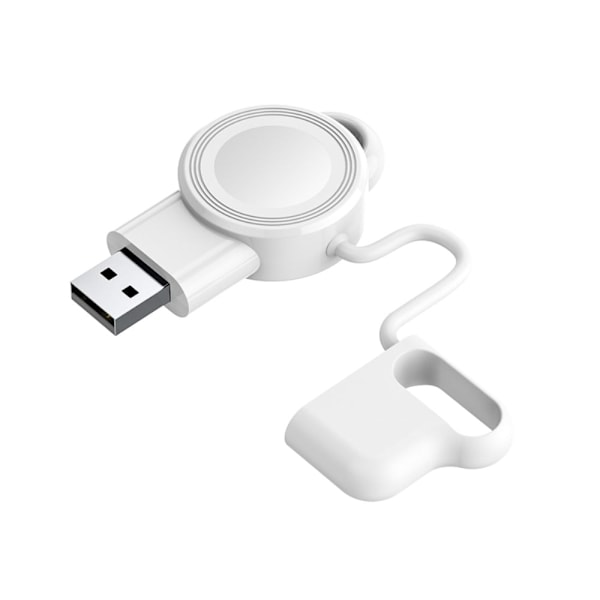 Apple Watch (45mm) / (41mm) / Watch SE USB trådlös laddningsdocka Vit