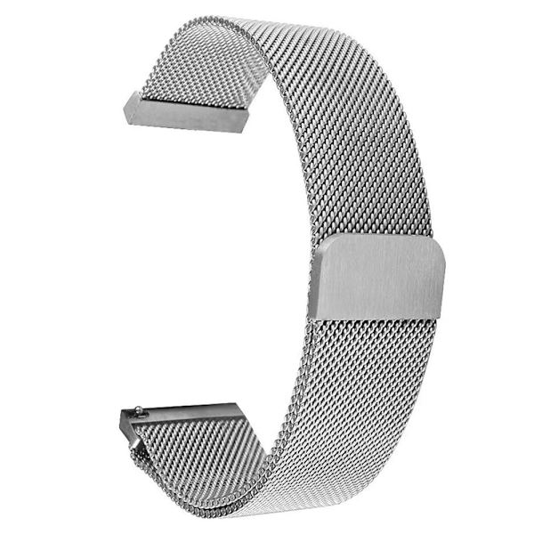 18 mm universal milanesisk rem i rustfritt stål - Sølv Silver grey