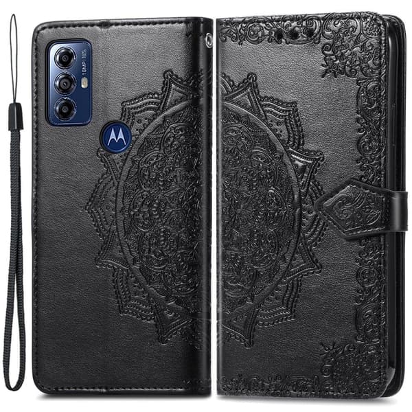 Mandala Motorola Moto G Play (2023) Flip Etui - Sort Black