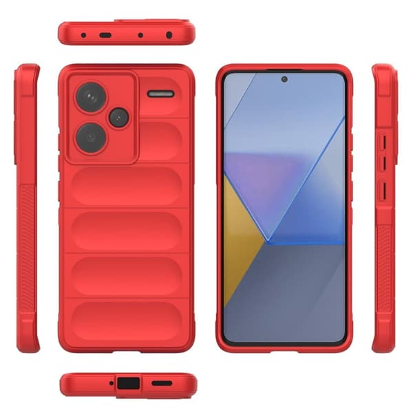 Deksel med mykt grep for Xiaomi Redmi Note 13 Pro Plus - Rød Red