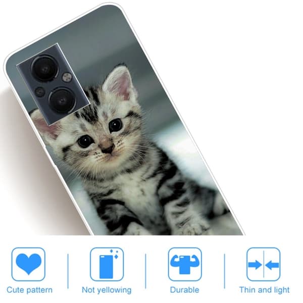 Deco OnePlus Nord N20 5G Suojakotelo - Cute Kissa Silver grey