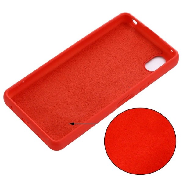 Matte Liquid Sony Xperia Ace III silikone cover - Rød Red