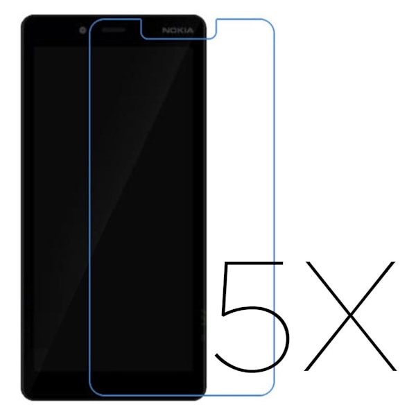 Nokia 1 Plus HD gennemsigtig skærmbeskytter - 5-pakke Transparent
