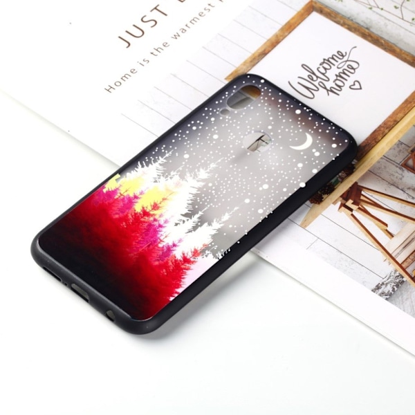 Huawei P20 Lite Kumi Ja Kohokuvioitu PC ja TPU Takasuoja Kuori - Metsä Multicolor