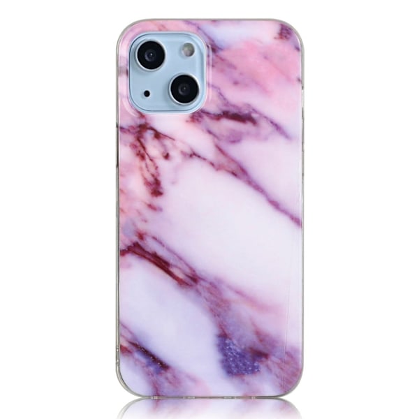 Marmormotiv iPhone 14 Plus skal - Lila Marmor Lila
