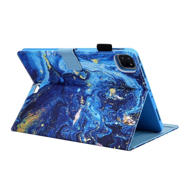 iPad Air (2020) / Pro 11 inch (2020) mønster læder etui - maleri Blue
