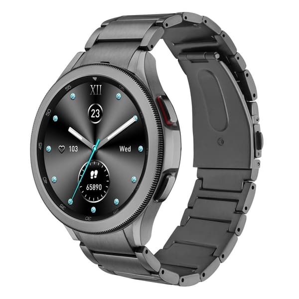 Samsung Galaxy Watch 6 / 5 / 4 titaaniseosranneke - Harmaa Silver grey