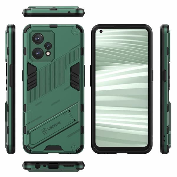 Stöttåligt Realme 9 Pro Plus hybridskal - Grön Grön