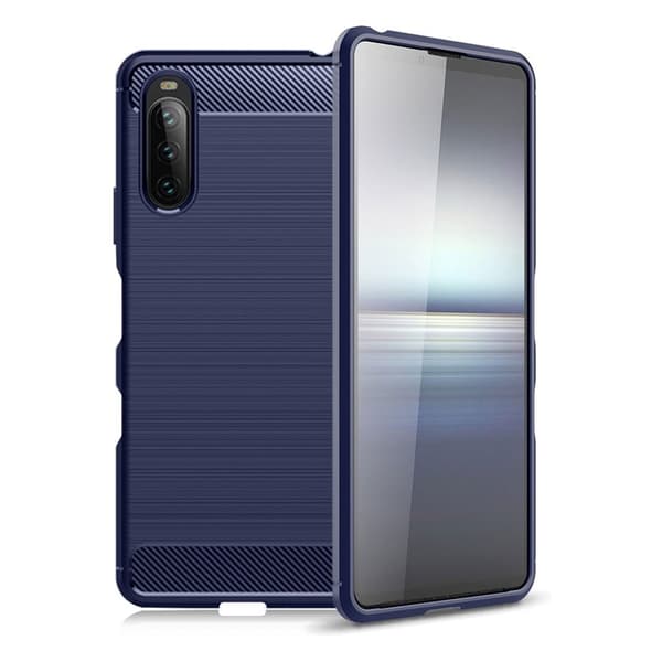 Carbon Flex Sony Xperia 10 III deksel - Blå Blue