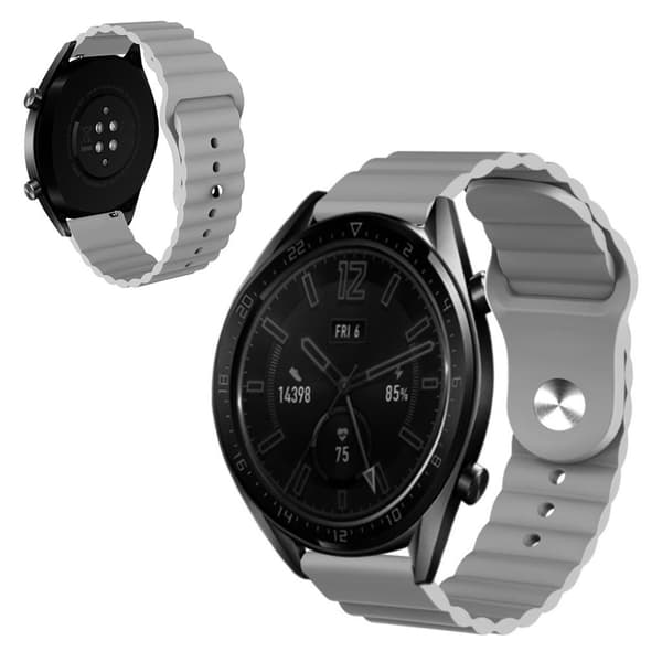 Silikoneurrem til Huawei og Amazfit - Grå Silver grey