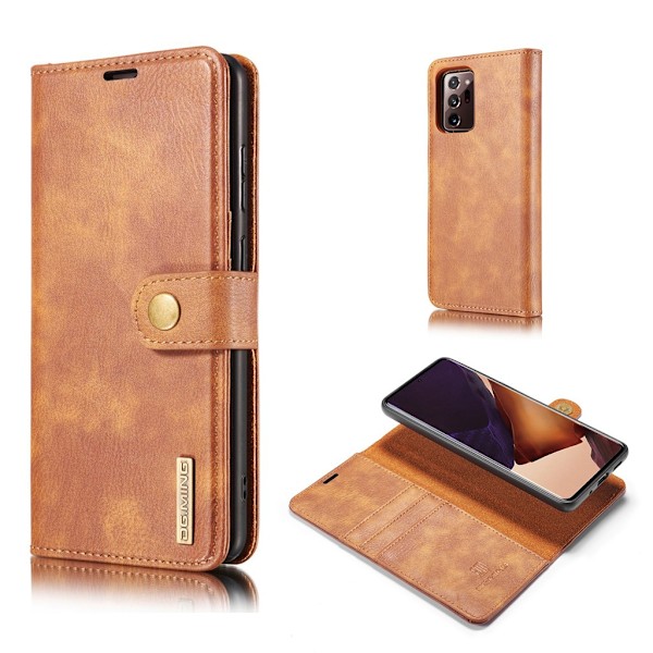 DG.MING Samsung Galaxy Note 20 Ultra 2-in-1 lompakkokotelo - Ruskea Brown