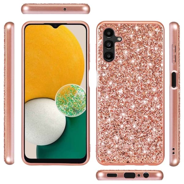 Glitter Samsung Galaxy A13 5G deksel - Sølv Silver grey