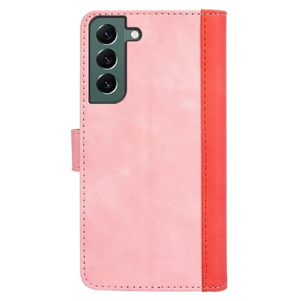 Tofarget lærdeksel for Samsung Galaxy S22 Plus - Rosa Pink