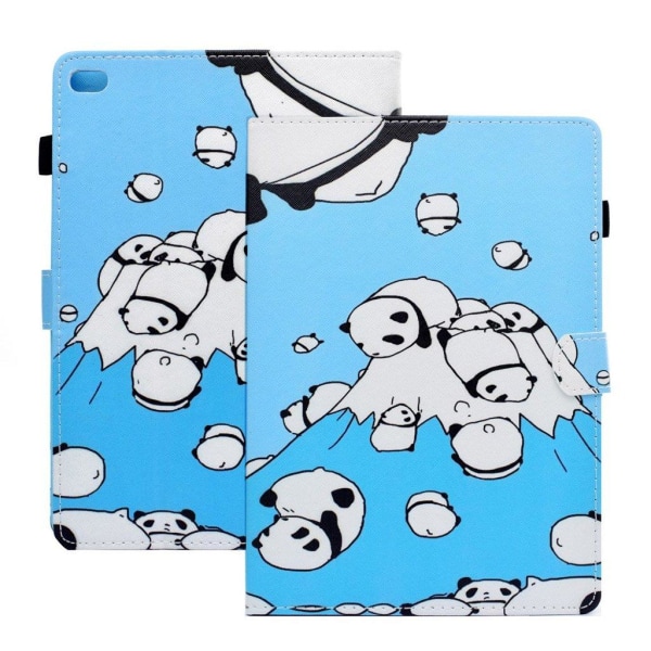iPad (2018) mønstret PU læder flip etui - sød Panda Multicolor